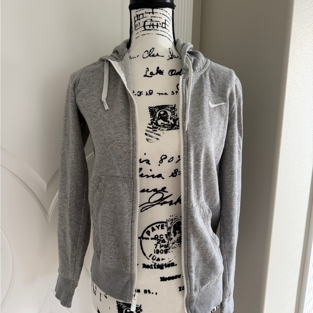 Nike Heather Gray zip up Hoodie